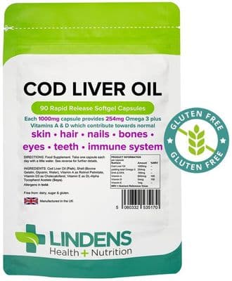 Cod Liver Oil 1000mg Softgel Capsules