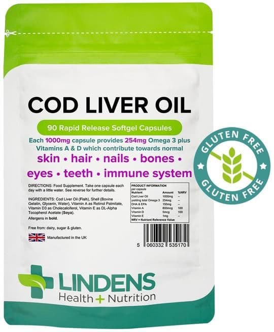 Cod Liver Oil 1000mg Softgel Capsules