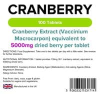 Cranberry Juice 5000mg Tablets (100)