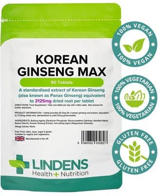 Korean Ginseng MAX 3125mg Tablets
