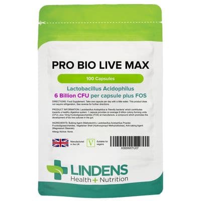 Pro Bio Live Max 6 Billion CFU Veg  Capsules