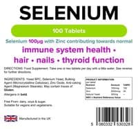 Selenium 100mcg & Zinc Tablets (100 Tablets)