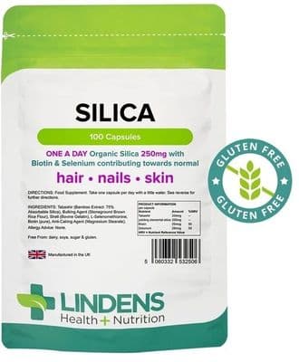 Silica for Hair & Nails 250mg Capsules (100 Capsules)