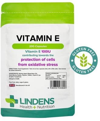 Vitamin E 100IU Capsules (200 Capsules)