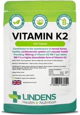 Vitamin K2 100mcg Tablets (120 Tablets)