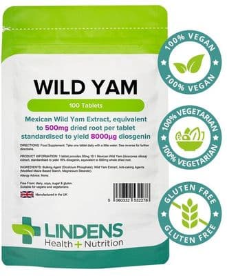 Wild Yam 500mg Tablets (100 Tablets)