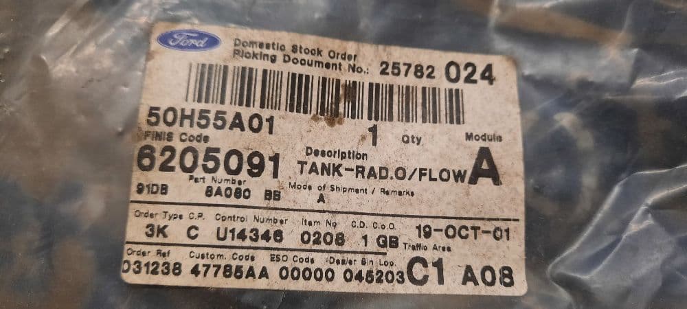 New Genuine Expansion Tank Ford Cargo 1991 onwards