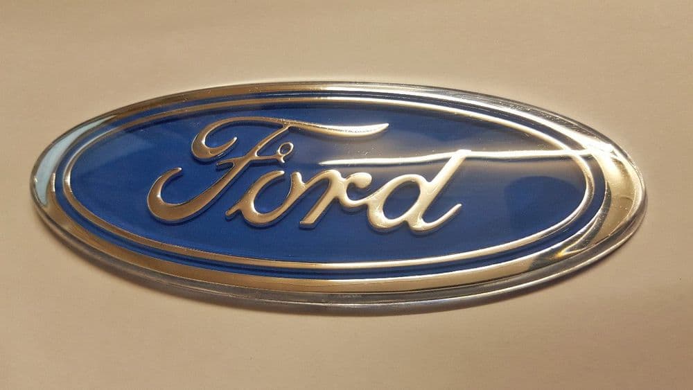 FORD BLUE & CHROME Emblem 1PC Front Grille/Tailgate 9 INCH Badge Logo 2004-2016
