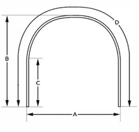 14ft Polytunnel Hoops (full hoop) 35mm