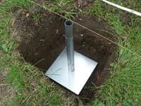 Anchor Plates for Soil.   Alternative to using concrete.