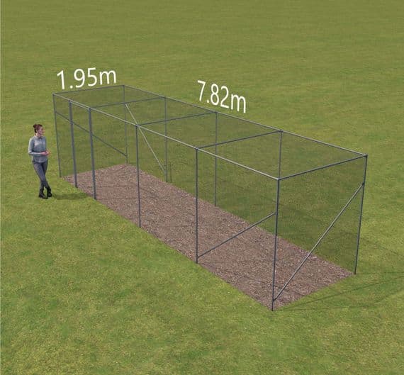 Fruit cage  1.95m x 7.91 long x 2.14 high.  (1 Bay x 4Bay)