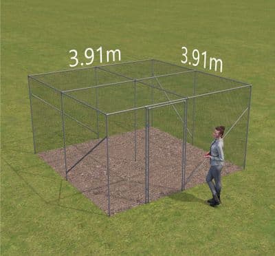 Fruit cage  3.91m x 3.91 long x 2.14 high.  (2 Bay x 2 Bay)