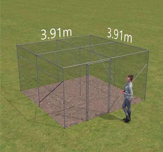 Fruit cage  3.91m x 3.91 long x 2.14 high.  (2 Bay x 2 Bay)