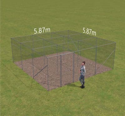 Fruit cage  5.87m wide x 5.87m long x 2.14 high. (3 Bay x 3 Bay)