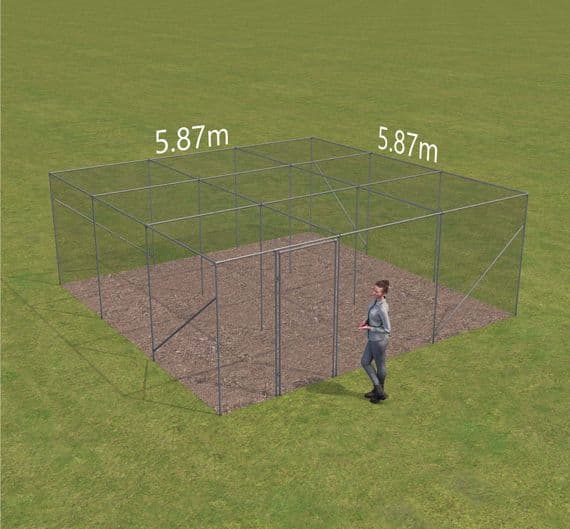 Fruit cage  5.87m wide x 5.87m long x 2.14 high. (3 Bay x 3 Bay)