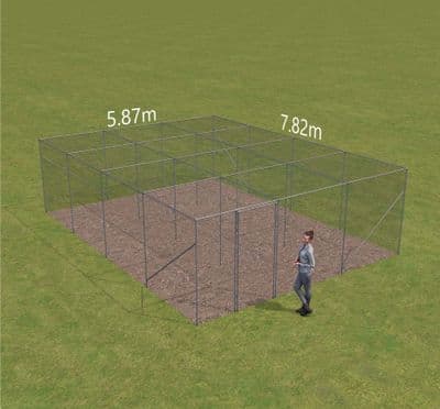 Fruit cage 5.87m wide x 7.82m  long x 2.14 high. (3 Bay x 4 Bay)