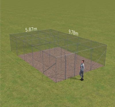 Fruit cage  5.87m wide x 9.78m long x 2.14 high. (3 Bay x 5 Bay)