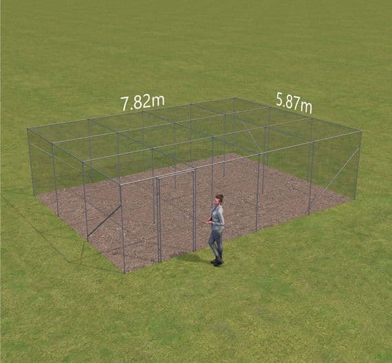 Fruit cage  7.82m wide x 5.87m long x 2.14 high. (4 Bay x 3 Bay)