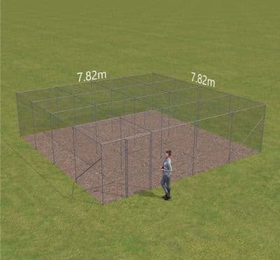 Fruit cage  7.82m wide x 7.82m long x 2.14 high. (4 Bay x 4 Bay)