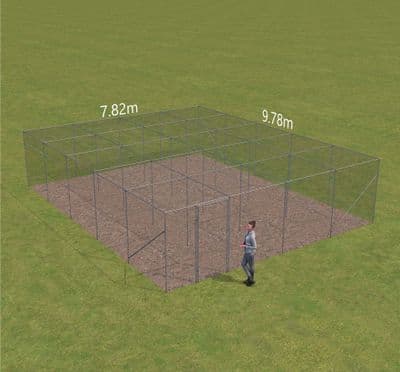 Fruit cage  7.82m wide x 9.78m long x 2.14 high. (4 Bay x 5 Bay)