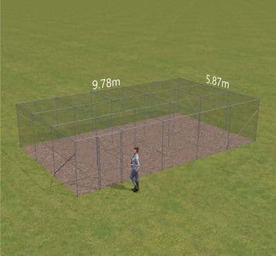Fruit cage  9.78m wide x 5.87m long x 2.14 high. (5 Bay x 3 Bay)