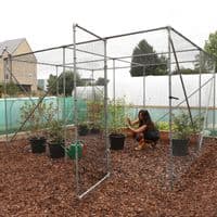 Fruit cage  9.78m wide x 7.82m long x 2.14 high. (5 Bay x 4 Bay)