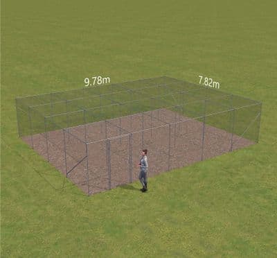 Fruit cage  9.78m wide x 7.82m long x 2.14 high. (5 Bay x 4 Bay)