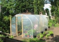 Garden Polytunnel 14' x 25' (4.26m x 7.62m) Manufactured from 35mm Galvanised Steel