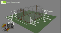 Garden Polytunnel 14' x 25' (4.26m x 7.62m) Manufactured from 35mm Galvanised Steel