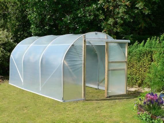 Garden Polytunnel 14' x 25' (4.26m x 7.62m) Manufactured from 35mm Galvanised Steel