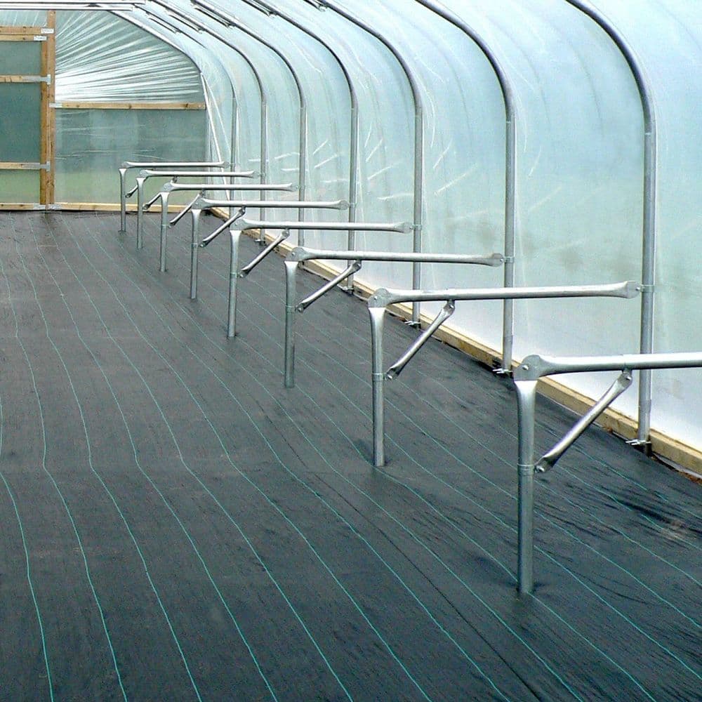 Commercial staging for 16' wide polytunnels