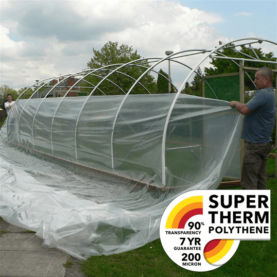 SuperTherm 200 Micron Cover for 14'x35' Polytunnel