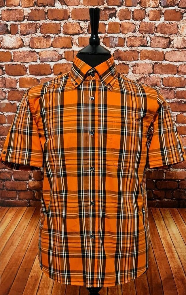 Black Check Short Sleeve Shirt