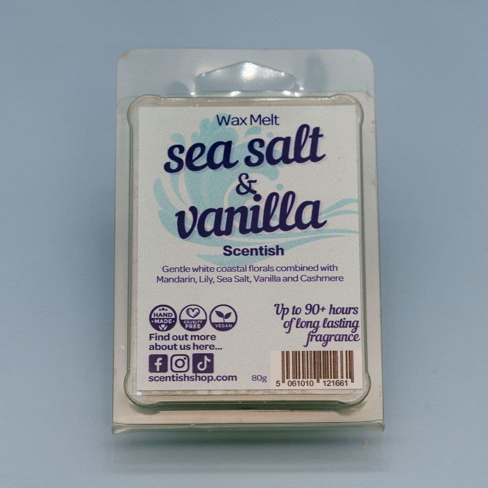 Sea Salt & Vanilla Wax Melts Premium Vegan Wax Melts Scentish