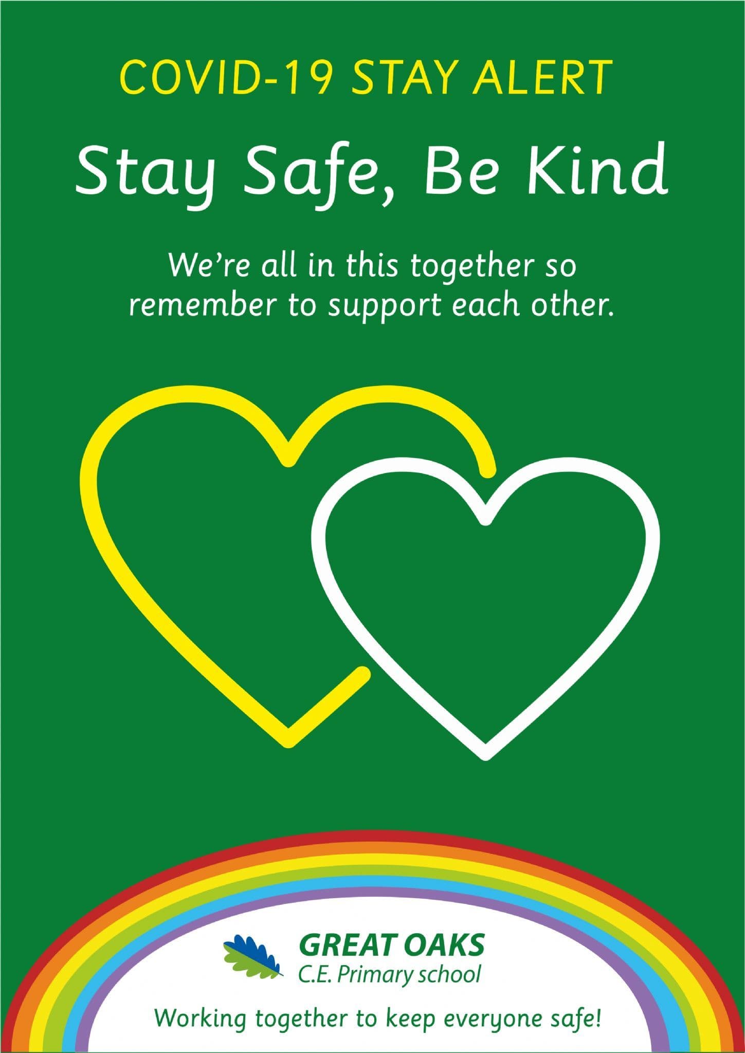 Stay Safe Be Kind Sign