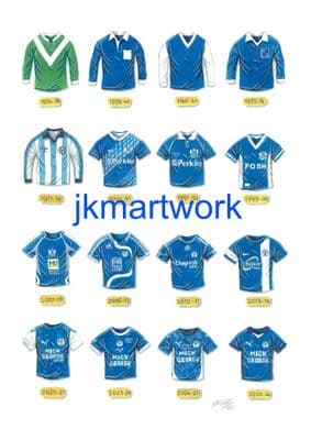 a3 size print of peterborough united shirts