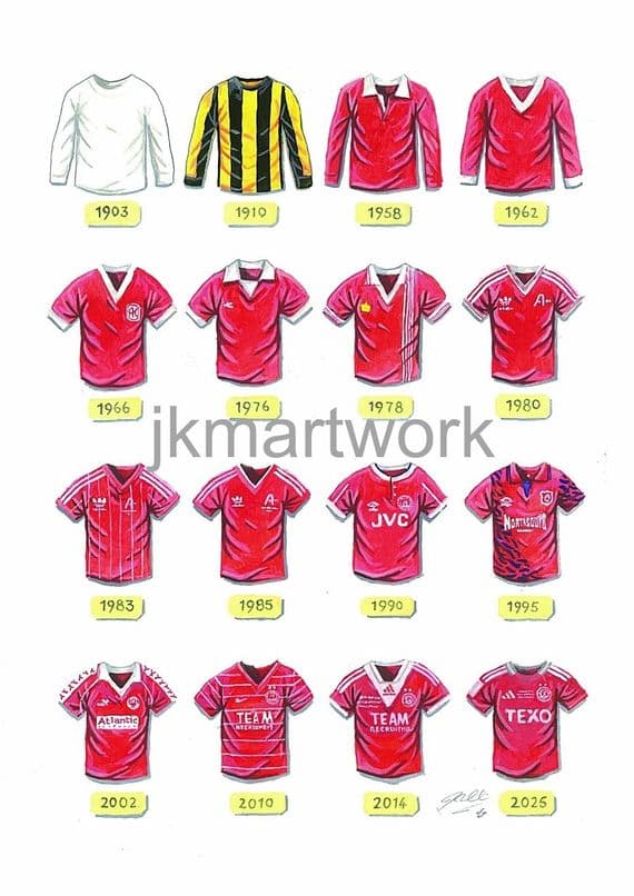 aberdeen fc shirts print
