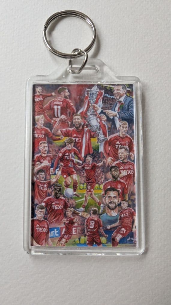 aberdeen scottish cup winners 2025 keyring