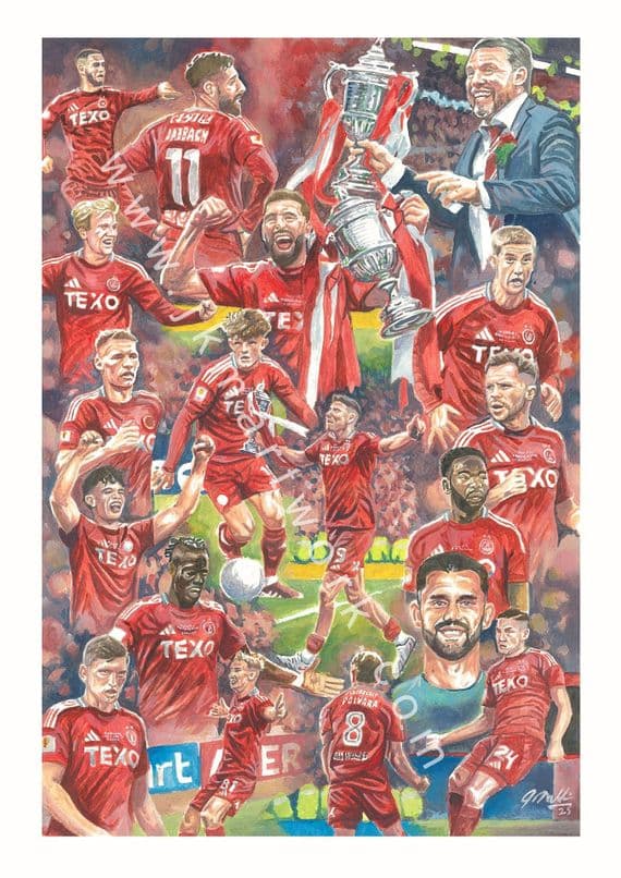 aberdeen scottish cup winners 2025  print