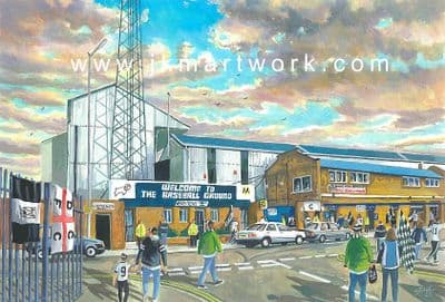 baseball ground going the match print