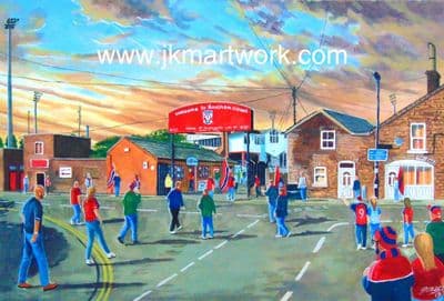 bootham crescent going to the match print