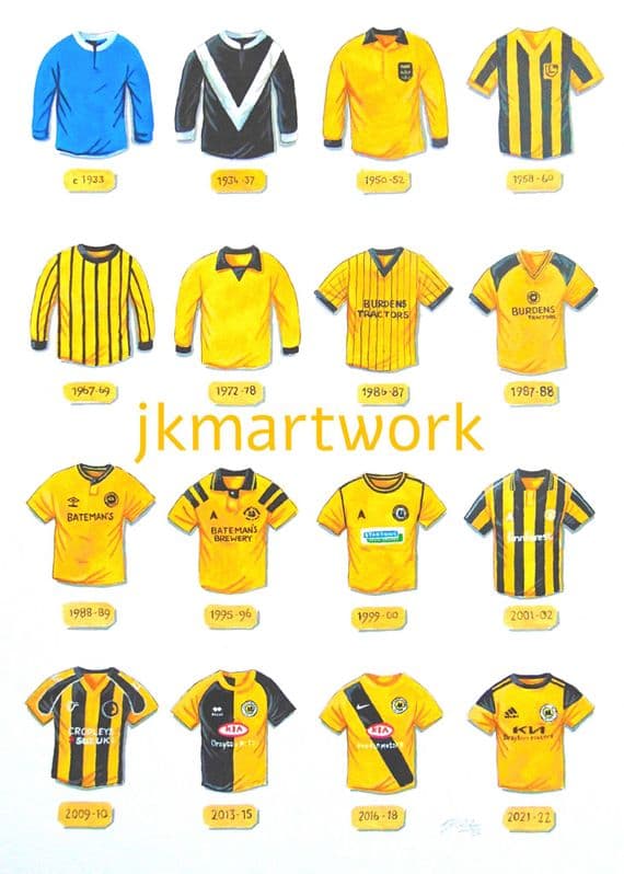 boston united shirts through the years  print