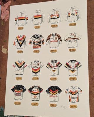 bradford bulls shirt ,hand painted original