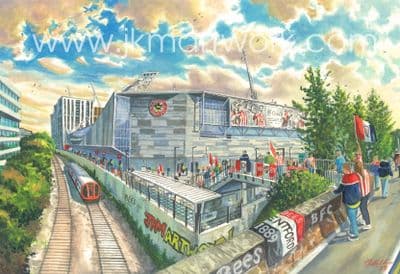BRENTFORD fc gtech stadium GTM  A3 PRINT