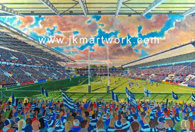 Bristol bears  ,ashton gate  a3 size print