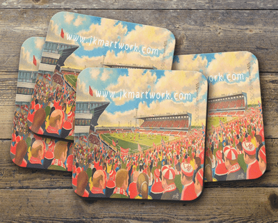 city ground yesteryear Coaster set of four