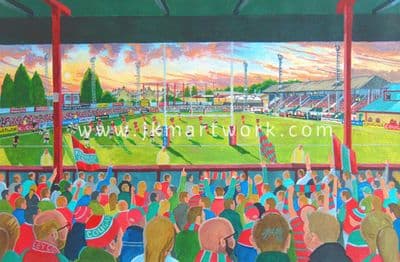 COUGAR PARK ON MATCHDAY a3 size print