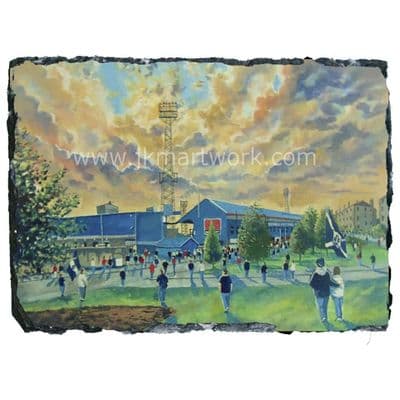 dens park going to the match slate print