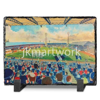 dens park on matchday  slate print