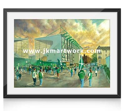 easter road going to the match a3 size print